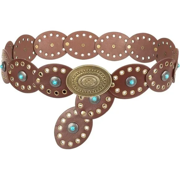 Wide Leather Waist Belt for Women Elastic Dress Belt Adjustable Western - Picture 5 of 6